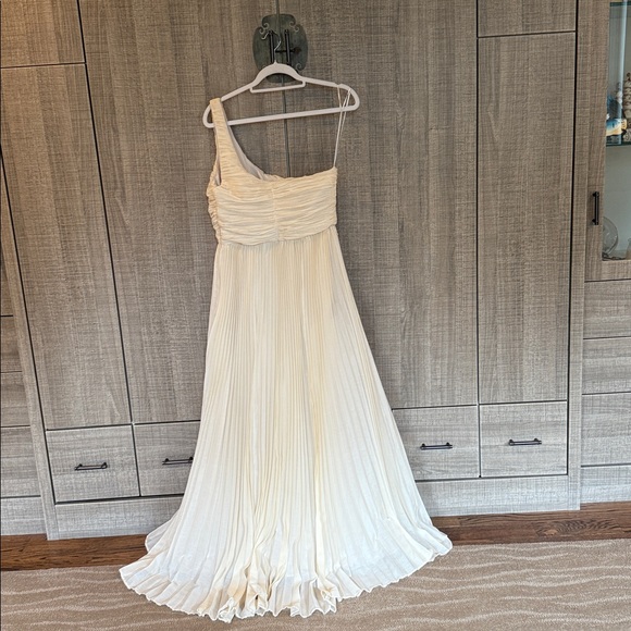 By Anthropologie Forever That Girl One-Shoulder Pleated‎ Dress - Picture 14 of 17